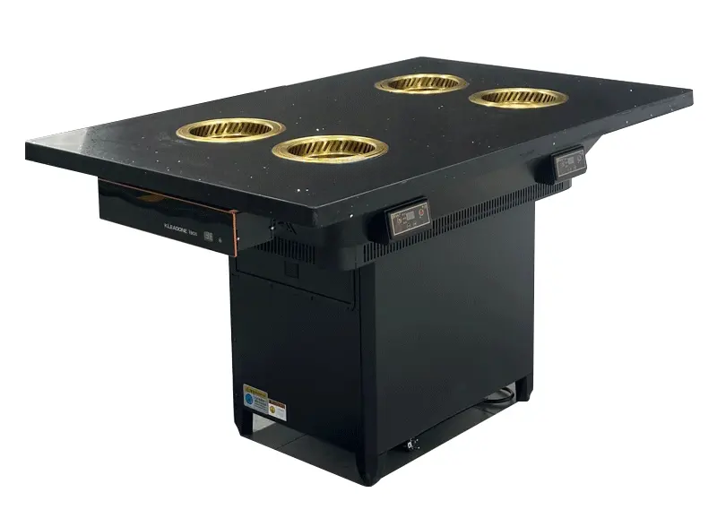 自助火锅餐厅大理石一人一锅无烟自净化小火锅桌 自助火锅餐厅大理石一人一锅无烟自净化小火锅桌