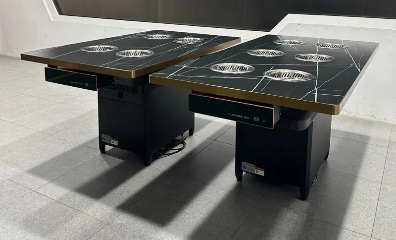 自助餐厅岩板台面一人一锅无烟小火锅桌