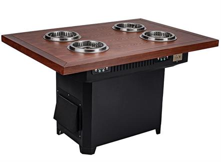 一人一锅自助无烟小火锅桌老榆木无烟火锅桌 一人一锅自助无烟小火锅桌老榆木无烟火锅桌