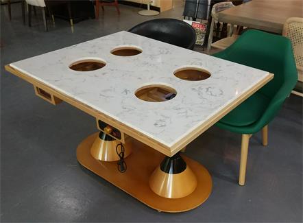 一人一锅自助火锅大理石电磁炉火锅桌 一人一锅自助火锅大理石电磁炉火锅桌