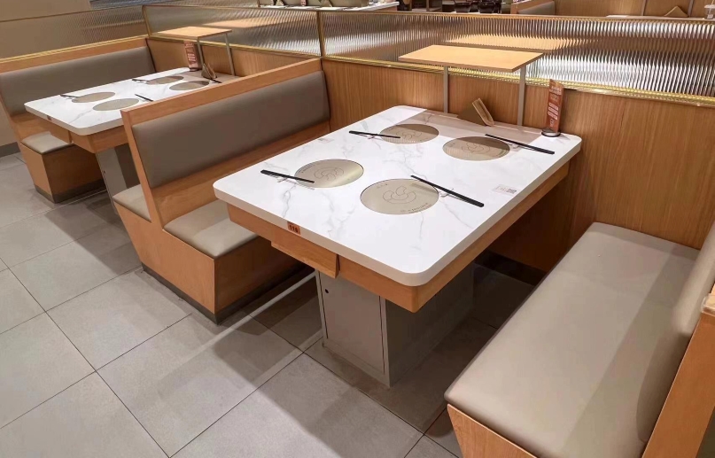 呷哺呷哺火锅店一人一锅大理石小火锅桌