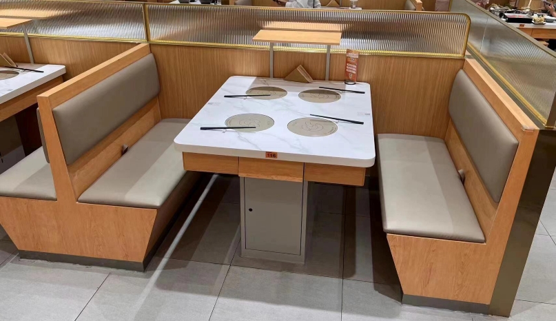 呷哺呷哺火锅店一人一锅大理石小火锅桌