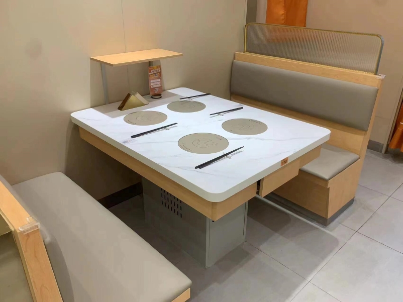 呷哺呷哺火锅店一人一锅大理石小火锅桌