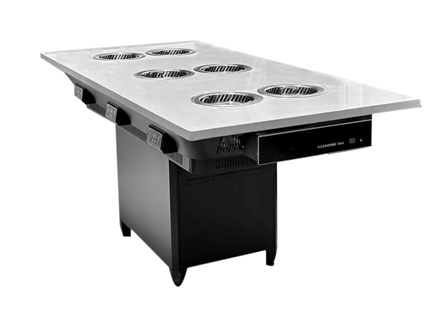 6人位一人一锅火锅电磁炉无烟小火锅桌 6人位一人一锅火锅电磁炉无烟小火锅桌