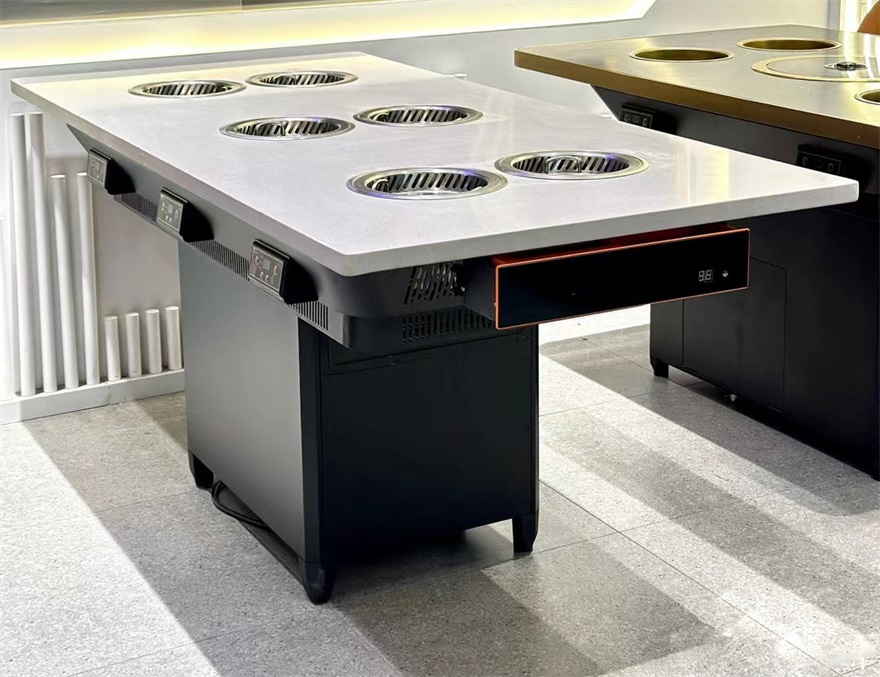 6人位一人一锅火锅电磁炉无烟小火锅桌