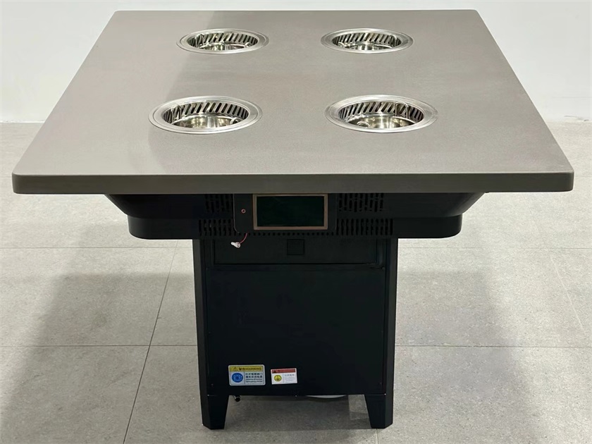 自助火锅店一人一个小火锅大理石无烟火锅桌