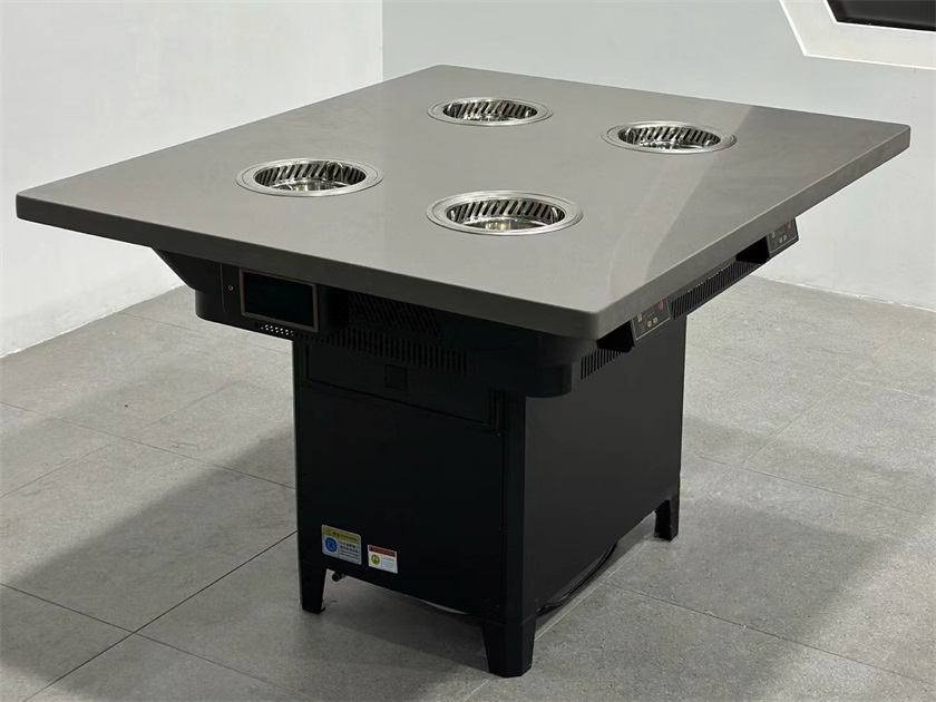 自助火锅店一人一个小火锅大理石无烟火锅桌