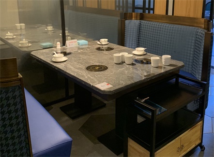 4人位大理石一人一锅电磁炉小火锅桌子 4人位大理石一人一锅电磁炉小火锅桌子