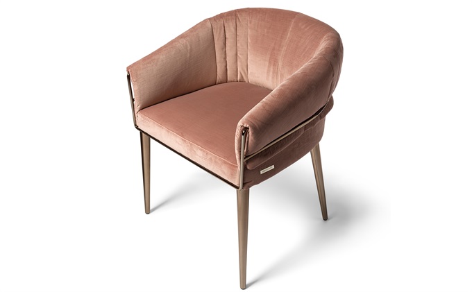 粤菜馆中餐厅轻奢金属餐椅