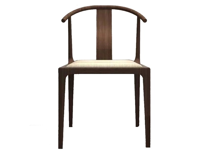 川菜馆新中式实木简洁禅意椅子