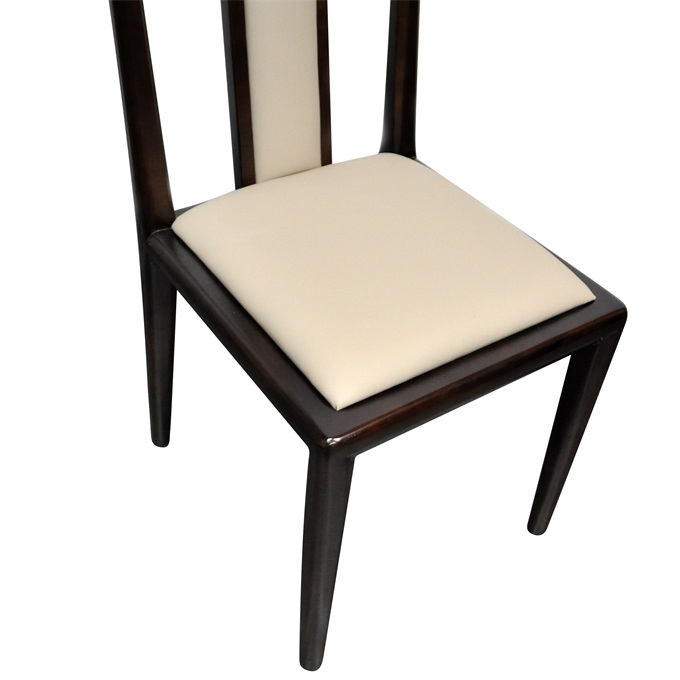 粤菜中餐厅新中式实木皮质椅子