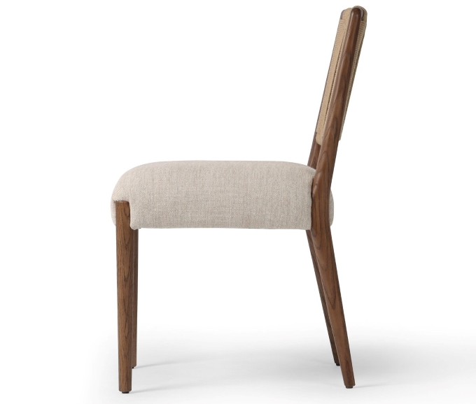 中式餐厅实木麻绳靠背餐椅