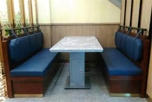 新款大理石中餐厅快餐店桌椅卡座