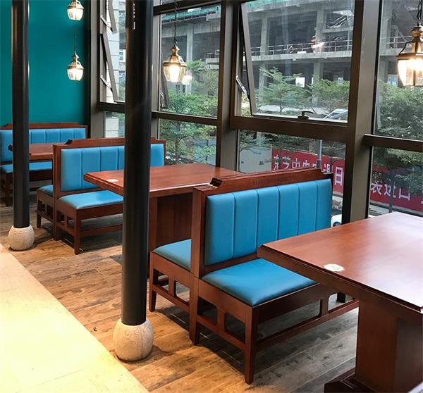 新中式中餐厅湘菜馆餐馆实木桌椅