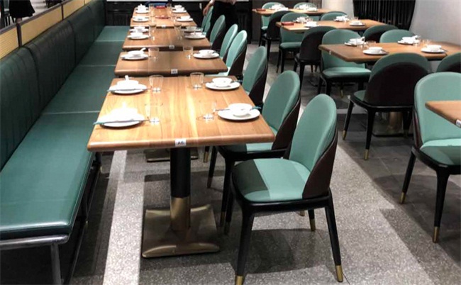 中餐厅家具实木餐桌_西北菜饭店专用桌椅