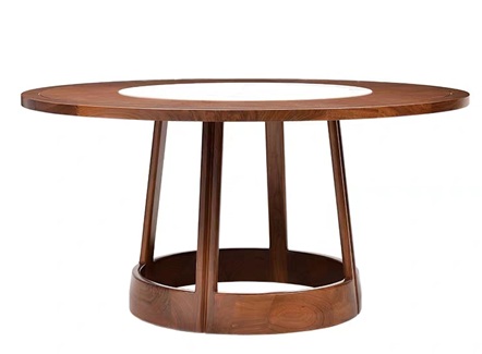 潮汕菜馆仿古炭烧木中餐厅圆桌 潮汕菜馆仿古炭烧木中餐厅圆桌